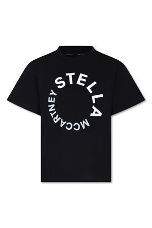 tshirt in cotone nero STELLA McCARTNEY KIDS | TV8P61Z0434930